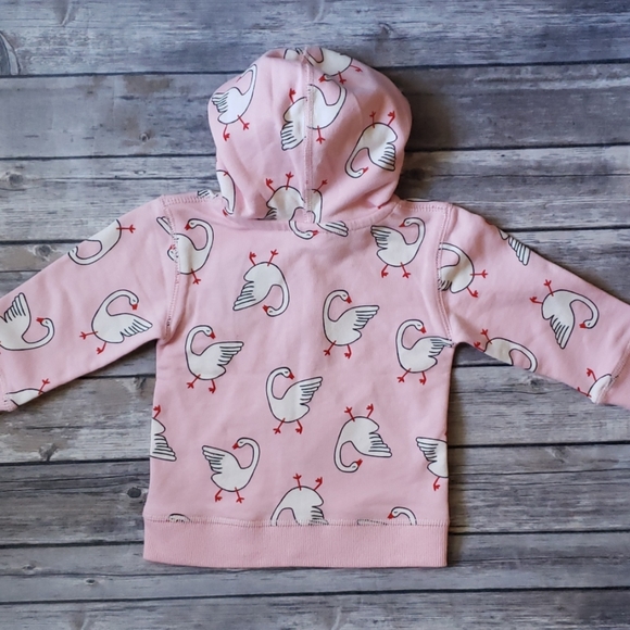 *SZ 6-12M ONLY*Hanna Andersson Organic Swan Hoodie - Picture 5 of 8